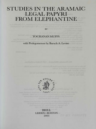 Studies in the Aramaic legal papyri from Elephantine[newline]M10254a-01.jpeg