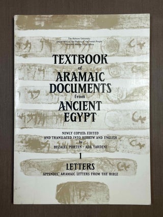 Item #M10258 Textbook of Aramaic documents from ancient Egypt. Vol. 1: Letters. Vol. 2: Contracts...[newline]M10258-00.jpeg