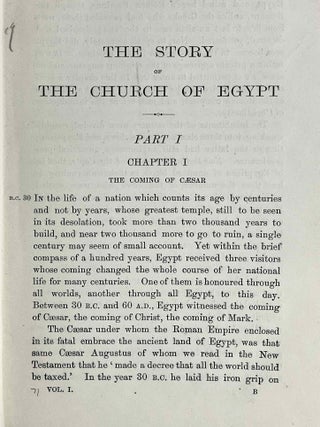 The story of the Church of Egypt. Being an outline of the history of the Egyptians under their successive masters from the Roman conquest until now.[newline]M10285-06.jpeg