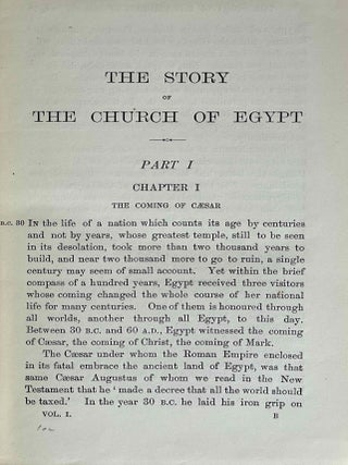 The story of the Church of Egypt. Being an outline of the history of the Egyptians under their successive masters from the Roman conquest until now.[newline]M10285a-07.jpeg