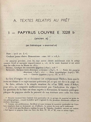 Choix de textes juridiques en hi&eacute;ratique anormal et en d&eacute;motique. Tome I & Tome II: Transcriptions (complete set)[newline]M1030e-08.jpeg