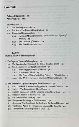The tradition of Hermes Trismegistus. The Egyptian priestly figure as a teacher of Hellenized wisdom.