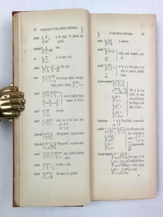 A hieroglyphic vocabulary to the Theban recension of the Book of the dead. With an index to all the English equivalents of the Egyptian words.[newline]M10341-05.jpeg