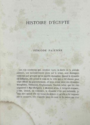 Aperçu de l’histoire ancienne d’Égypte pour l’intelligence des monuments exposés dans le temple du Parc Égyptien. (Exposition Universelle de 1867.)