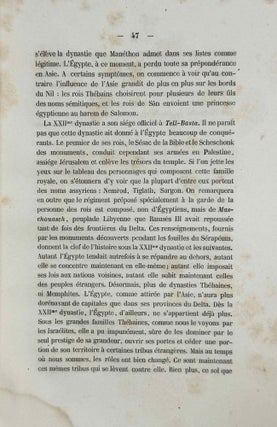 Aperçu de l’histoire ancienne d’Égypte pour l’intelligence des monuments exposés dans le temple du Parc Égyptien. (Exposition Universelle de 1867.)