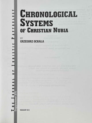 Chronological systems of Christian Nubia