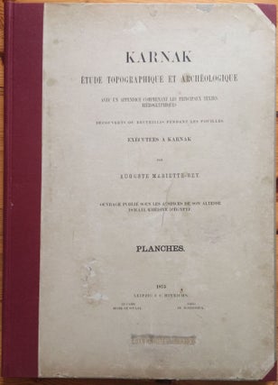 Item #M1039 Karnak, étude topographique et archéologique. Tome II: Planches. MARIETTE Auguste[newline]M1039.jpg