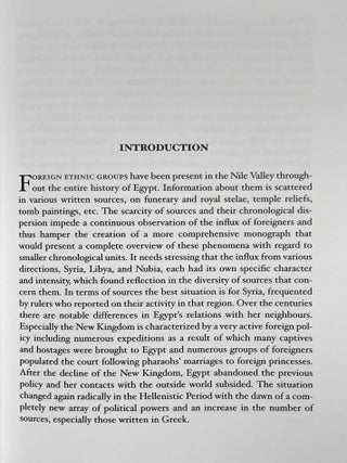 Late Egypt and Her Neighbours. Foreign Population in Egypt in the First Millennium BC.