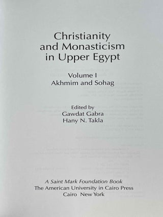 Christianity and monasticism in Upper Egypt. Vol. I: Akhmim and Sohag.[newline]M10394-01.jpeg