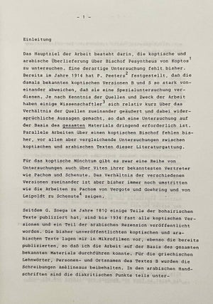 Untersuchungen zu den Texten über Pesyntheus, Bischof von Koptos (569-632)