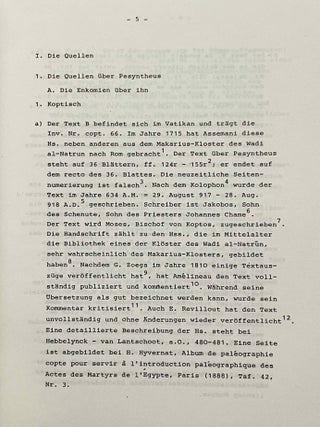 Untersuchungen zu den Texten &uuml;ber Pesyntheus, Bischof von Koptos (569-632)