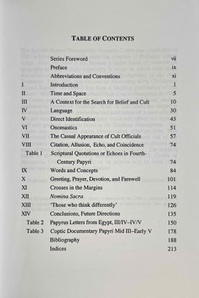 Belief and cult in fourth-century papyri