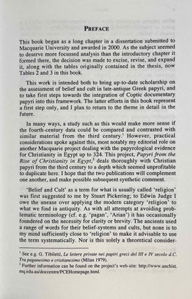 Belief and cult in fourth-century papyri