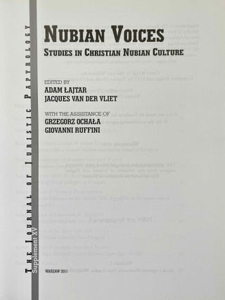 Nubian Voices: Studies in Christian Nubian Culture