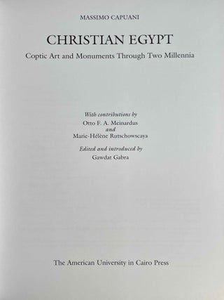 Christian Egypt. Coptic Art and Monuments Through Two Millennia.[newline]M10436-01.jpeg
