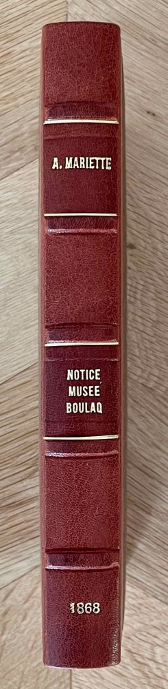 Item #M1044a Notice des principaux monuments du musée de Boulaq. MARIETTE Auguste.[newline]M1044a-00.jpeg