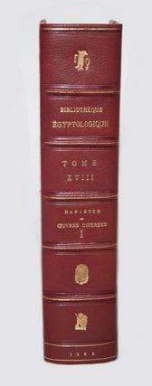 Item #M1045 Oeuvres diverses. Tome I. MARIETTE Auguste