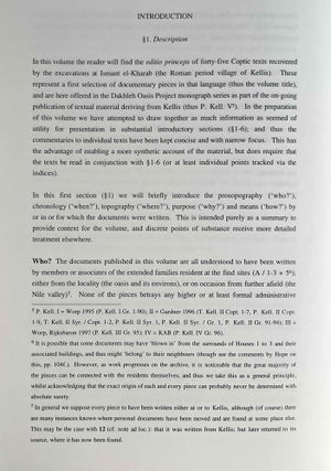 Coptic documentary texts from Kellis. Vol. 1: P. Kell V (P. Kell. Copt. 10-52 ; O. Kell. Copt. 1-2). Vol. 2: P. Kellis VII (P. Kellis Copt. 57-131)