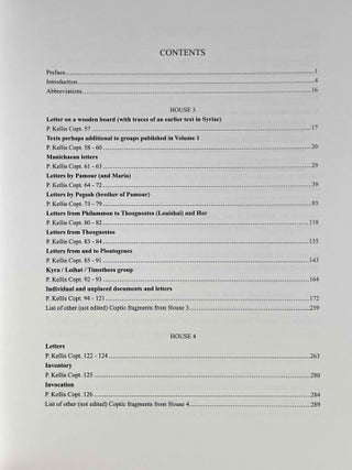 Coptic documentary texts from Kellis. Vol. 1: P. Kell V (P. Kell. Copt. 10-52 ; O. Kell. Copt. 1-2). Vol. 2: P. Kellis VII (P. Kellis Copt. 57-131)