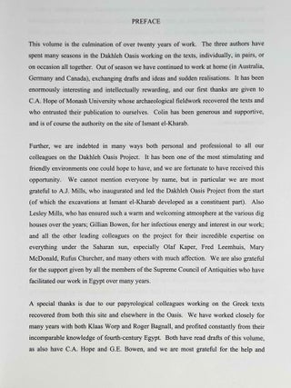 Coptic documentary texts from Kellis. Vol. 1: P. Kell V (P. Kell. Copt. 10-52 ; O. Kell. Copt. 1-2). Vol. 2: P. Kellis VII (P. Kellis Copt. 57-131)