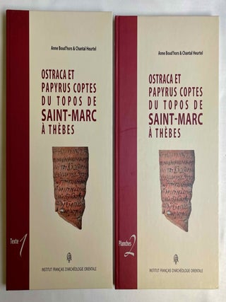 Item #M10494 Ostraca et papyrus coptes du topos de Saint-Marc &agrave; Th&egrave;bes. Vol. I: Texte. Vol. II:...[newline]M10494-00.jpeg