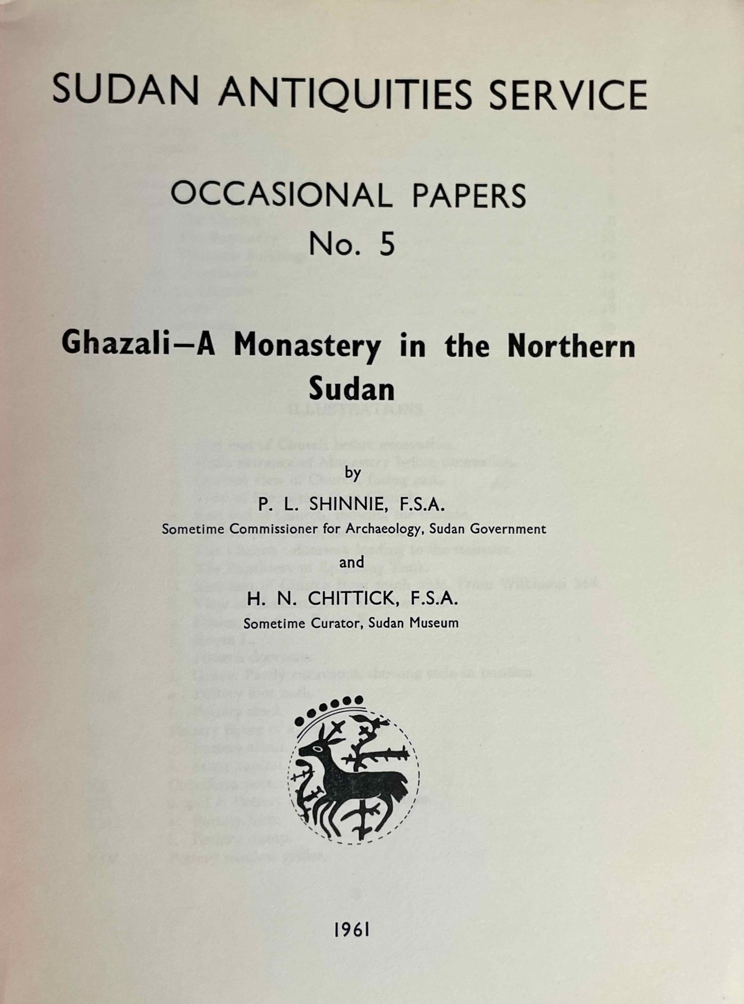 Ghazali. A Monastery in the Northern Sudan | SHINNIE Peter L ...
