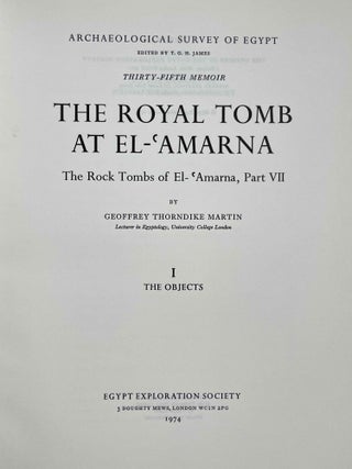 The Royal Tomb at El-Amarna. Part 1: Objects. Part 2: The reliefs, inscriptions and architecture (The Rock Tombs of El-Amarna, part 7, complete set)[newline]M1049l-01.jpeg
