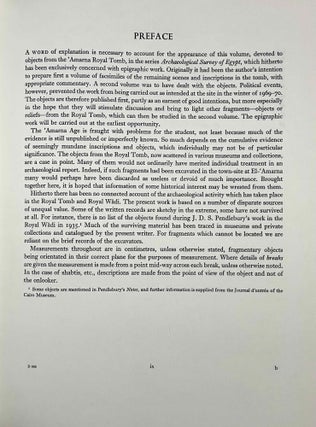 The Royal Tomb at El-Amarna. Part 1: Objects. Part 2: The reliefs, inscriptions and architecture (The Rock Tombs of El-Amarna, part 7, complete set)