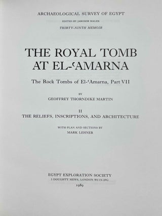 The Royal Tomb at El-Amarna. Part 1: Objects. Part 2: The reliefs, inscriptions and architecture (The Rock Tombs of El-Amarna, part 7, complete set)[newline]M1049l-12.jpeg
