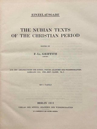 The Nubian Texts of the Christian Period