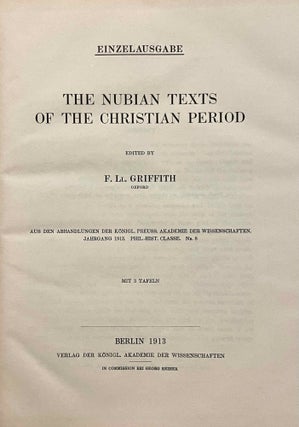 The Nubian Texts of the Christian Period