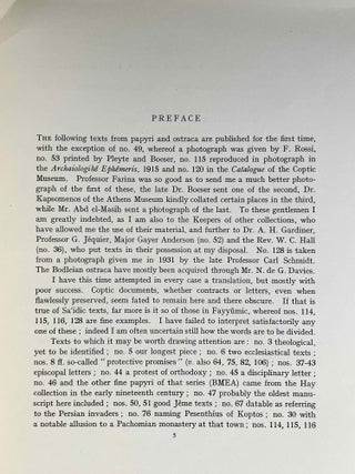 Varia coptica. Texts, translations, indexes.