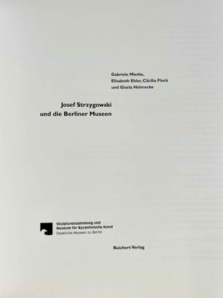 Josef Strzygowski und die Berliner Museen