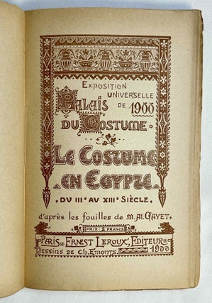 Le costume en Egypte. Du IIIe au XIIIe siècle.