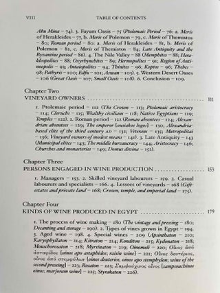 Oinos. Production and import of wine in Graeco-Roman Egypt.