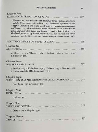 Oinos. Production and import of wine in Graeco-Roman Egypt.