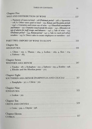 Oinos. Production and import of wine in Graeco-Roman Egypt.