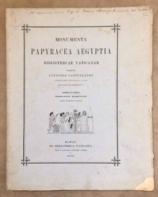 Item #M1055a Monumenta papyracea aegyptia. Bibliothecae Vaticanae. MARUCCHI Oracio[newline]M1055a.jpg