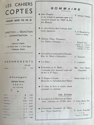 Les cahiers coptes. Nos 3, 5, 9, 10 & 11.[newline]M10561-06.jpeg
