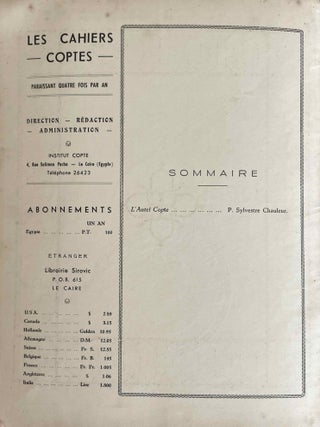 Les cahiers coptes. Nos 3, 5, 9, 10 & 11.[newline]M10561-13.jpeg