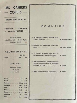 Les cahiers coptes. Nos 3, 5, 9, 10 & 11.[newline]M10561-26.jpeg