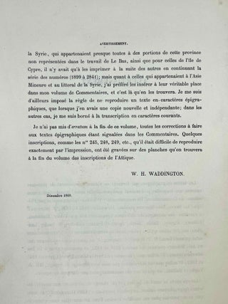 Voyage arch&eacute;ologique en Gr&egrave;ce et en Asie mineure, fait par ordre du gouvernement fran&ccedil;ais pendant les ann&eacute;es 1843 et 1844. Textes Inscriptions grecques et latines recueillies en Gr&egrave;ce et en Asie mineure Asie mineure. Textes, 2e partie, tome III.p[newline]M10564-04.jpeg