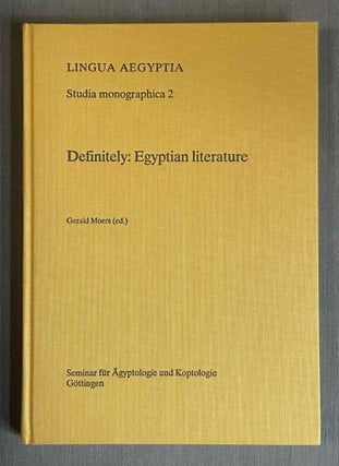 Item #M10566 Definitely Egyptian literature. Proceedings of the symposium "Ancient Egyptian...[newline]M10566-00.jpeg