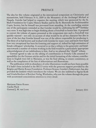 Egypt 1350 BC - AD 1800. Art historical and archaeological studies for Gawdat Gabra.