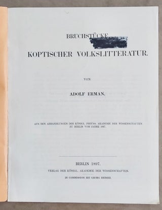 Bruchstücke koptischer Volkslitteratur[newline]M1057a-01.jpeg