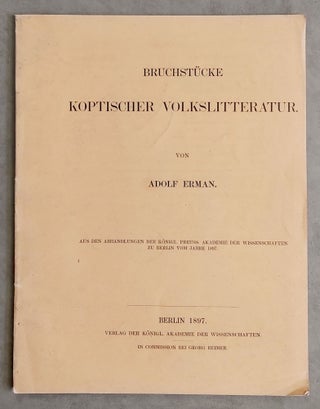 Item #M1057a Bruchstücke koptischer Volkslitteratur. ERMAN Adolf[newline]M1057a.jpeg