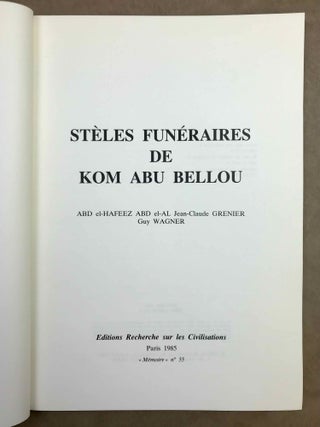 St&egrave;les fun&eacute;raires de Kom Abu Bellou[newline]M10583-01.jpeg
