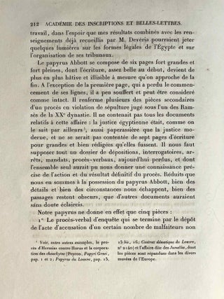 Une enqu&ecirc;te judiciaire &agrave; Th&egrave;bes au temps de la XXe dynastie. Etude sur le papyrus Abbott.i[newline]M10585-04.jpeg