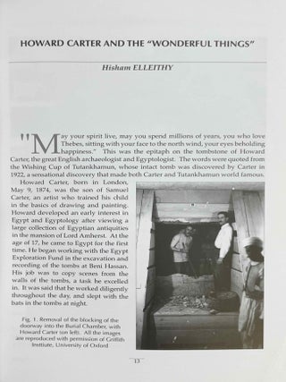 Valley of the Kings since Howard Carter. Proceedings of the Luxor Symposium November 4, 2009.