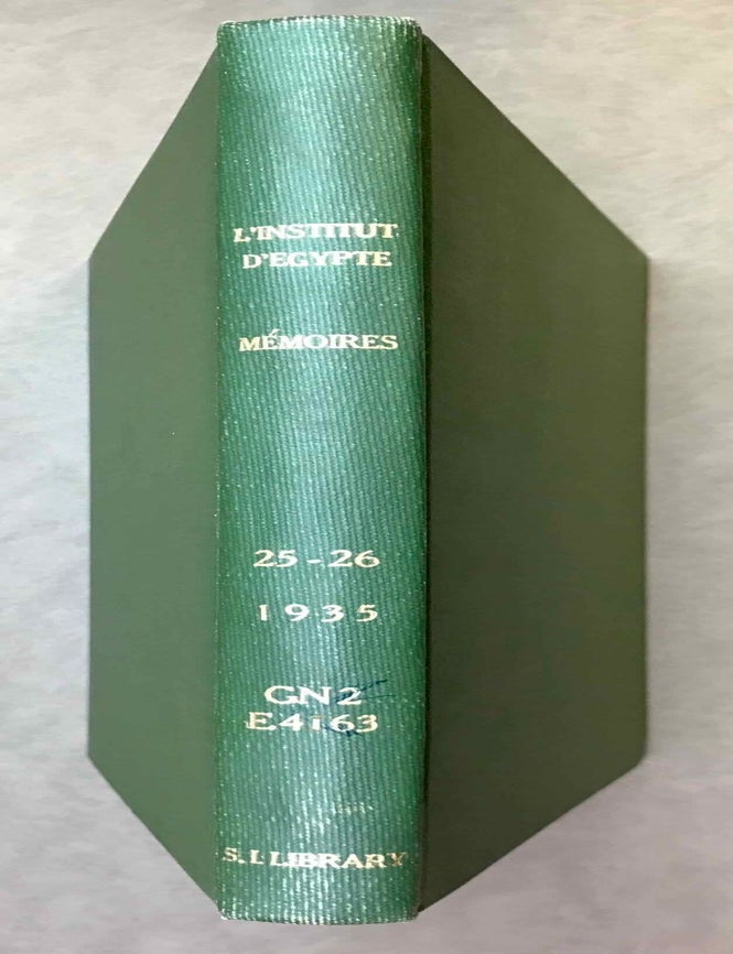 Item #M10631b Les nomes d'Egypte depuis H&eacute;rodote jusqu'&agrave; la conqu&ecirc;te arabe (H. Gauthier), bound with: L'&eacute;pigraphie arabe de l'exposition d'art persan du Caire (G. Wiet). GAUTHIER Henri - WIET Gaston.[newline]M10631b-00.jpeg